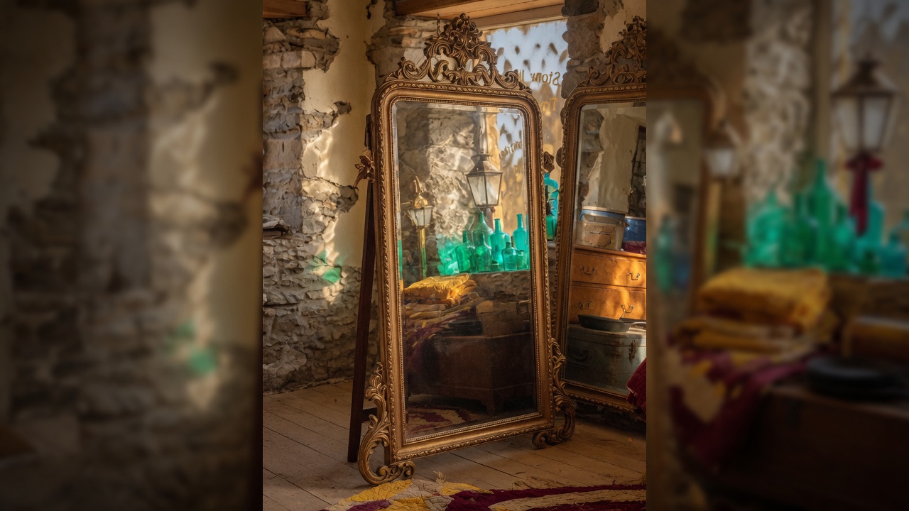 Sample · gilt floor mirror